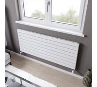 Ximax Vertirad Slimline Duplex Deluxe Hwdhs5951000W White Gas Horizontal Designer Panel Radiator, (W)1400mm X (H)595mm