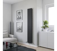 Ximax Vertirad Slimline Duplex Deluxe Hwhs1800295A Anthracite Gas Vertical Designer Panel Radiator, (W)295mm X (H)1800mm