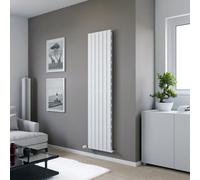 Ximax Vertirad Slimline Duplex Deluxe Hwhs1800295W White Gas Vertical Designer Panel Radiator, (W)445mm X (H)1800mm