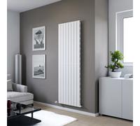 Ximax Vertirad Slimline Duplex Deluxe Hwhs1800295W White Gas Vertical Designer Panel Radiator, (W)595mm X (H)1800mm