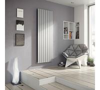 Ximax Vertirad Universal Hw180067Sc Hydronic Vertical Designer Radiator, Silver Effect (W)670mm (H)1800mm