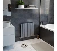 Ximax Vertirad Universal Hw600595Sc Hydronic Vertical Designer Radiator, Silver Effect (W)595mm (H)600mm