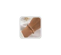 Ximdble Vintage Braided Rope Chain Bracelet Chunky Twist Rope Bracelet Gold Rope Bracelet Punk Thick Twisted Rope Bracelet Jewelry for Women