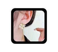 Ximdble Vintage Crystal Opal Flower Stud Earrings Boho Rhinestone Cz Moonstone Sparkly Statement Jewelry for Women