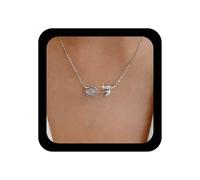 Ximdble Vintage Crystal Tulip Flower Choker Necklace Crystal Flower Pendant Necklace Gold Cz Tulip Flower Necklace Rhinestone Opal Tulip Choker Necklace for Women, L, Alloy Steel, No Gemstone