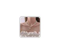Ximdble Vintage Rhinestone Heart Pendant Necklace Crystal Pearl Choker Necklace Gold Circle T Bar Necklace Bohemian Heart Necklace Chain Jewelry for Women