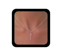 Ximdble Vintage Small Arrow Pendant Necklace Metal Arrow Choker Necklace Dangerous Arrow Necklace Statement Archery Necklace Silver Minimal Choker Necklace Jawelry Jewelry for Women