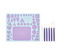 ximie 7 PCS Paper Quilling Tools Kit for Adult Beginners Slotted Quilling Tool Set with Geometry Ruler Slotted Pen and Tweezer