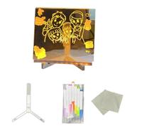 ximie Colorful 7 Colors LED Dry-Erase Note Board Acrylic Message Board with Stand USB Power Rewritable Night Light for Home & Business Ultra-Thin Tracing Writing Light Board