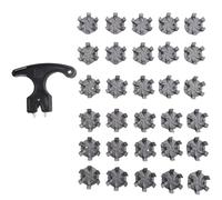 ximie Golf Spikes Set Includes 30 Pcs Golf Cleats Replacement Golf Cleats Spanner Metal Thread 6 mm Dia Golf Spike Too