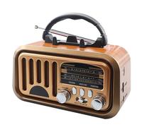 ximie Portable Vintage Radio Classic Retro Style Wireless Bluetooth FM AM SW Speaker with TF Card and USB MP3 Player