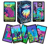 XIMIGEYEFU 78 Original Designs Neon Colors Tarot Cards for Beginners with Meanings