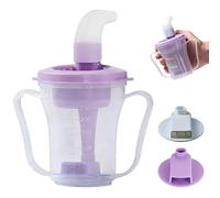 Ximil Dysphagia Cups for Adults Elderly, Dysphagia Regulating Drinking Cup with Straw, Dispenses 5cc/10cc of Liquid Each Time, Help Patients with Limited Mobility and Difficulty swallowing Safe Drink