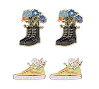 Ximimark 2 pc "Every Step Is Growth"" Enamel Lapel Pin - Fashionable Brooch for Positive Energy and Inspiration