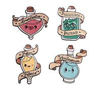 Ximimark 4 Pcs 4 Style Cartoon Colorful Potion Bottle Enamel Pin Witchcraft Wizardry Badge Set Backpack Bag Hat Accessories