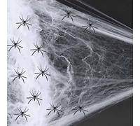 Ximinwzm 300g Spider Webs Halloween Decorations, Halloween Cobwebs Decorations, Spiders Web Decoration, Fake Cobweb for Office Ceiling Tree Indoor Outdoor