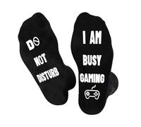 Ximinwzm Funny Gaming Socks, 'Do Not Disturb, I'am Busy Gaming', Novelty Socks, Funny Socks for Men Women, Novelty Funny Sock Birthday Gift for Women Mens Boy