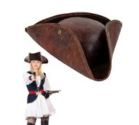 Ximinwzm Pirate Hat, Pirate Hat for Adults, Captain Costume Accessory, Brown Pirates Hat Theme Party Supplies Role Cosmetic Accessories