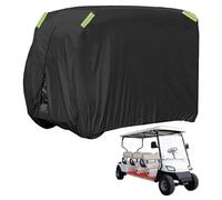 XIMINZ Golf Cart Cover 6 Passenger 210D Oxford Cloth Waterproof, Tear-Resistant, UV Protection Full Protective Cover with Zipper Safety Reflective Strip Design