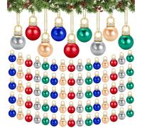 XIMISHOP 120PCS 16mm Christmas Mini Balls Ornaments,Colorful Miniature Xmas Balls Baubles Tiny Shatterproof Christmas Tree Hanging Balls Pendant for Xmas Tree Balls Decorations