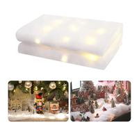 XIMISHOP 180x45CM Christmas Snow Blanket White Soft Fake Snow With Light | White Soft Artificial Snow LED Christmas Snow Blanket Roll for Xmas Indoor Fake Snow Decoration