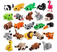 XIMISHOP 24 Pcs 3D Printed Animal Flexible Movable Fidget (Jungle Theme)