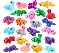 XIMISHOP 24Pcs 3D Printed Animals Flexible Dinosaur Fidget (Dinosaur Theme)