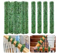 XIMISHOP 24Pcs Artificial Christmas Garland Ties，Green Christmas Artificial Pine Wire Tie Xmas rope rail Ties for Xmas Party Stairs Railing Banister Decoration Fixing