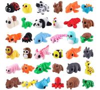 XIMISHOP 36Pcs 3D Printed Mini Animals，Cute Flexible Movable Joint 3D Printed Animal Fidget Toy for Home Office Desk Decoration Kids Party Favors Toys （Two sizes）