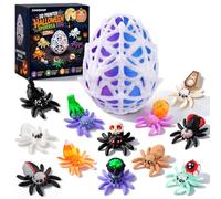 XIMISHOP 3D Printed Animal Halloween 3D Print Glow Egg with Flexible Spider