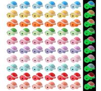 XIMISHOP 50PCS Mini Resin Turtle，10 Colors Cute Small Resin Turtles Colorful Luminous Tiny Little Plastic Turtle Glow in The Dark for Garden Micro Landscape Aquarium Dollhouse Ocean Theme Decor