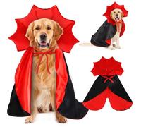 XIMISHOP Halloween Dog Costumes, Medium Funny Halloween Dog Devil Vampire Cape Adjustable Pet Vampire Wizard Cloak for Medium Dogs Cosplay Party Supplies Accessories