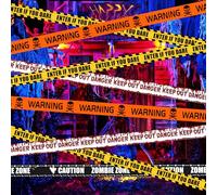 XIMISHOP XOYTN 4Rolls Halloween Caution Tapes, 36M Scary Fright Horror Halloween Warning Tape for Spooky Party Haunted House Decoration Zombie Danger Areas Bloody Caution
