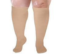 XIMISUN Plus Size Compression Sock for Men and Women Wide Calf, Graduated Compression Stockings for Flight Travel Running Pregnancy Sports Edema Nurse Seniors Fitness Athletic 20-30 mmHg 1 Pair