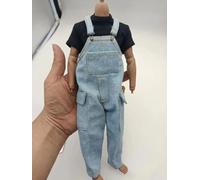 ximitoy 1/6 Scale J3-5/A4-2 Male Soldier Black T-Shirt+ Light Blue Overall Model for 12'(no Figure)