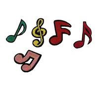 Ximkee(10 Pack) Assorted Musical Note Sequin Sew Iron On Embroidered Patches Appliques