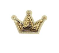 Ximkee(10 Pack)Gold Crown Sequin Sew Iron On Embroidered Patches Appliques
