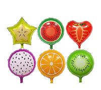 Ximkee Strawberry Kiwi Pitaya Watermelon Orange Carambola Fruit Collections Helium Balloons Wedding Birthday Party Deco-18''X 6pcs