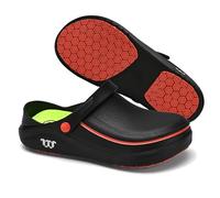 Ximlc Armadillo Clogs, Armadillo Chef Shoes Unisex Wateriproof Non-Slip Oil Resistant Kitchen Nurses Work Shoes for Women Men(Black,43-44)