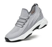 Ximlc Elevator Shoes for Men Women 4"/3"/2.4" Height Increasing Tallure Sneakers Invisible Height Make You Taller Running Walking Breathable Sneaker(Grey-3.9 Inches Taller,36)