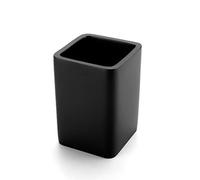 Ximlike Matte Black Tumbler Cup for Bathroom, Toothbrush Holder for Vanity Countertop Makeup Brushes Pen Container Organizer