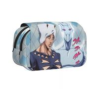 Ximman Star Platinum Pencil Case Anime Jonathan Joestar Stationery Bag Anime Merch Bruno Bucciarati Pencil Box Cartoon 3D Printing Stationery Bags for Students School Season Gifts