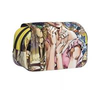 Ximman Star Platinum Pencil Case Anime Jonathan Joestar Stationery Bag Anime Merch Bruno Bucciarati Pencil Box Cartoon 3D Printing Stationery Bags for Students School Season Gifts