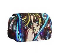 Ximman Star Platinum Pencil Case Anime Jonathan Joestar Stationery Bag Anime Merch Bruno Bucciarati Pencil Box Cartoon 3D Printing Stationery Bags for Students School Season Gifts