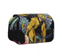 Ximman Star Platinum Pencil Case Anime Jonathan Joestar Stationery Bag Anime Merch Bruno Bucciarati Pencil Box Cartoon 3D Printing Stationery Bags for Students School Season Gifts