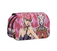 Ximman Star Platinum Pencil Case Anime Jonathan Joestar Stationery Bag Anime Merch Bruno Bucciarati Pencil Box Cartoon 3D Printing Stationery Bags for Students School Season Gifts