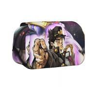 Ximman Star Platinum Pencil Case Anime Jonathan Joestar Stationery Bag Anime Merch Bruno Bucciarati Pencil Box Cartoon 3D Printing Stationery Bags for Students School Season Gifts