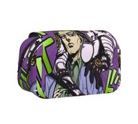 Ximman Star Platinum Pencil Case Anime Jonathan Joestar Stationery Bag Anime Merch Bruno Bucciarati Pencil Box Cartoon 3D Printing Stationery Bags for Students School Season Gifts