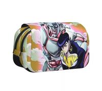 Ximman Star Platinum Pencil Case Anime Jonathan Joestar Stationery Bag Anime Merch Bruno Bucciarati Pencil Box Cartoon 3D Printing Stationery Bags for Students School Season Gifts