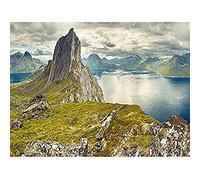 Ximonic Panorama Mountains Segla Hesten Senja Norway Photo Art Print Canvas Premium Wall Decor Poster Mural